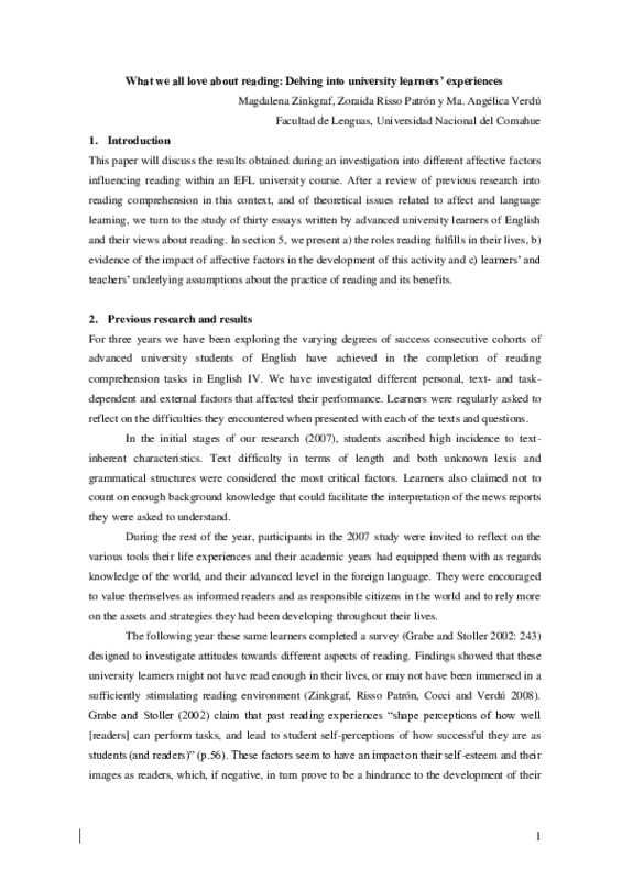 Zinkgraf et al. - 2010 - What we all love about reading Delving into unive.pdf