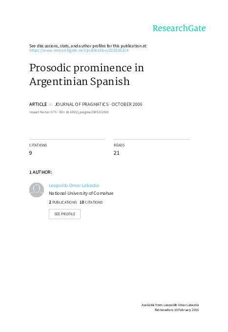 Labastía - 2006 - Prosodic prominence in Argentinian Spanish.pdf